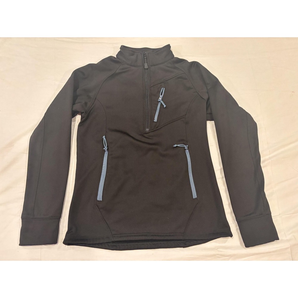 C.E. Schmidt Workwear Jacket Womens Small Black Softshell 1/4 Zip Fleece Lined